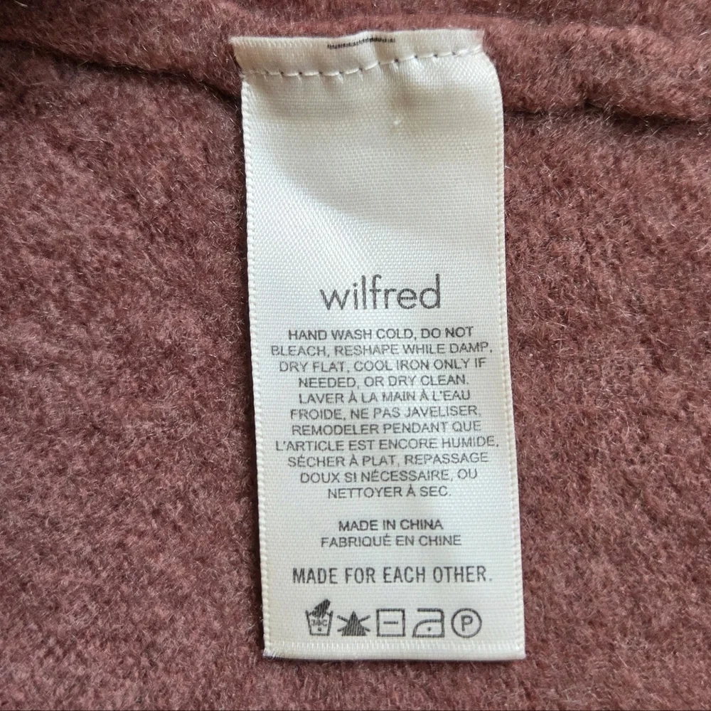 Wilfred Cropped Mock Neck Sweater – Dusty Rose | Size S - Picture 5 of 5